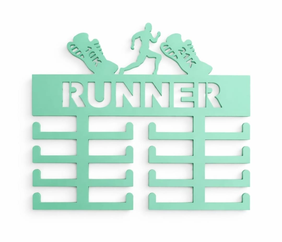 3D-printed runner's medal organiser
